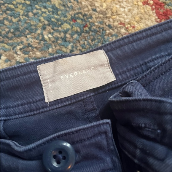 Everlane Organic Wide Leg Pant - Navy (see description for minor damage details) - Picture 6 of 8